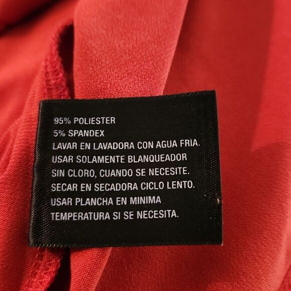 5/$15 East 5th women's medium sleeveless pleated front dark orange blouse top - Picture 5 of 6